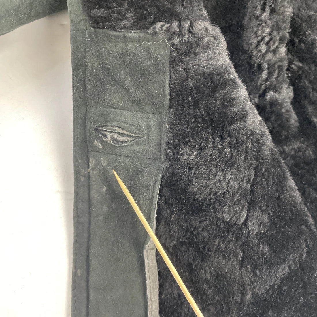 Vintage Danier Shearling Sheepskin Leather Coat Jacket Womens Size Medium Black