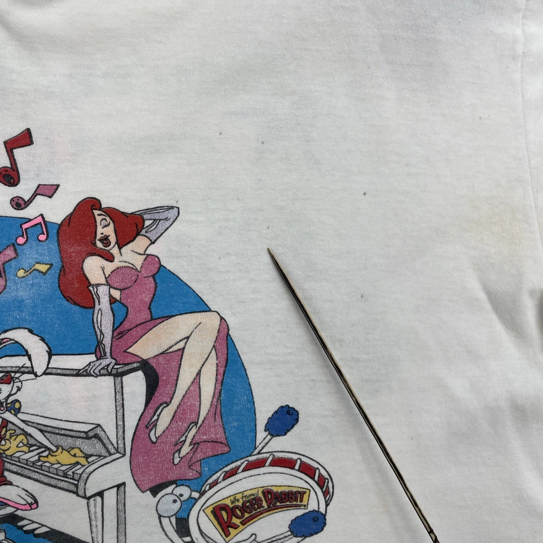 Vintage Who Framed Roger Rabbit Ink Paint Club Disney T-Shirt Size XL 90s