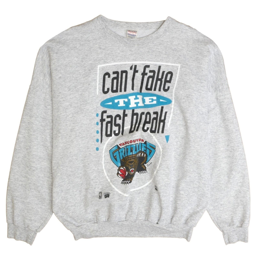 Vintage Vancouver Grizzlies Fake The Fastbreak Sweatshirt Large 1994 90s NBA