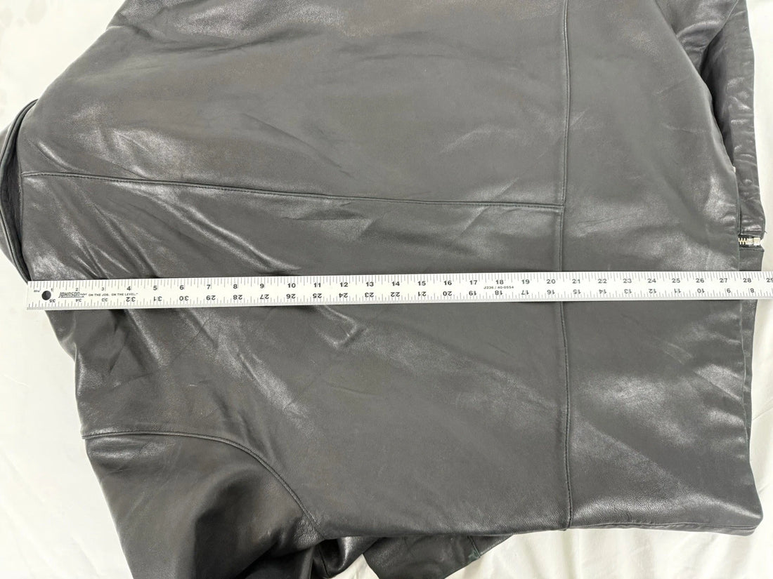 Wilsons Leather Coat Jacket Size Large Black