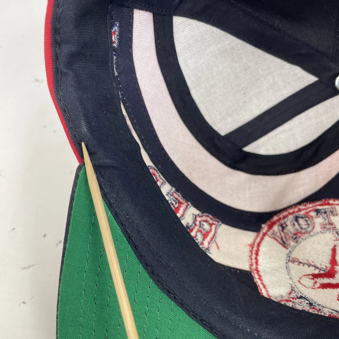 Vintage Boston Red Sox Swirl Vortex Snapback Hat Cap OSFA 90s MLB