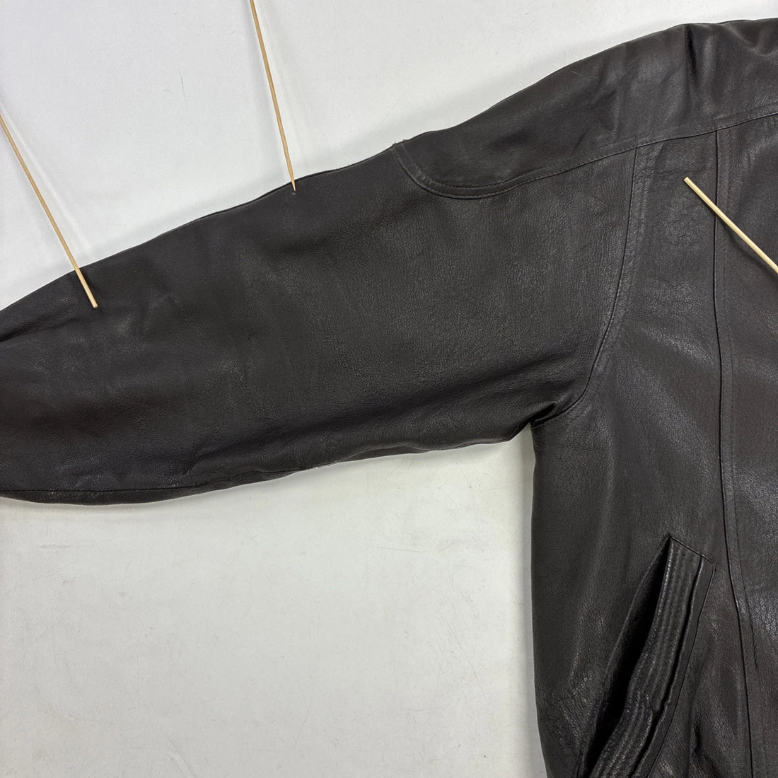 David Taylor Leather Bomber Jacket Size Medium