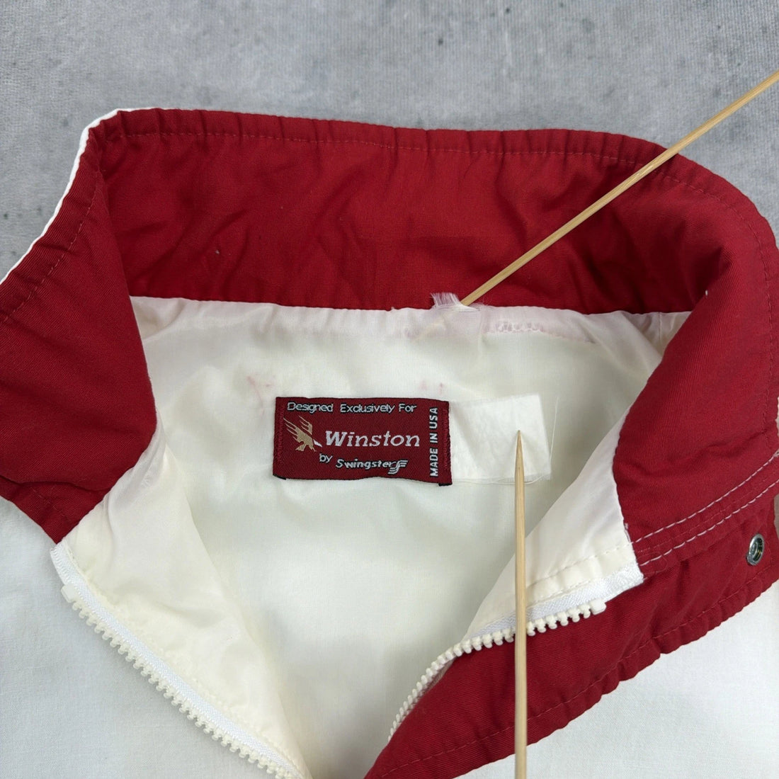Vintage Winston Racing Team Bomber Jacket Size Medium