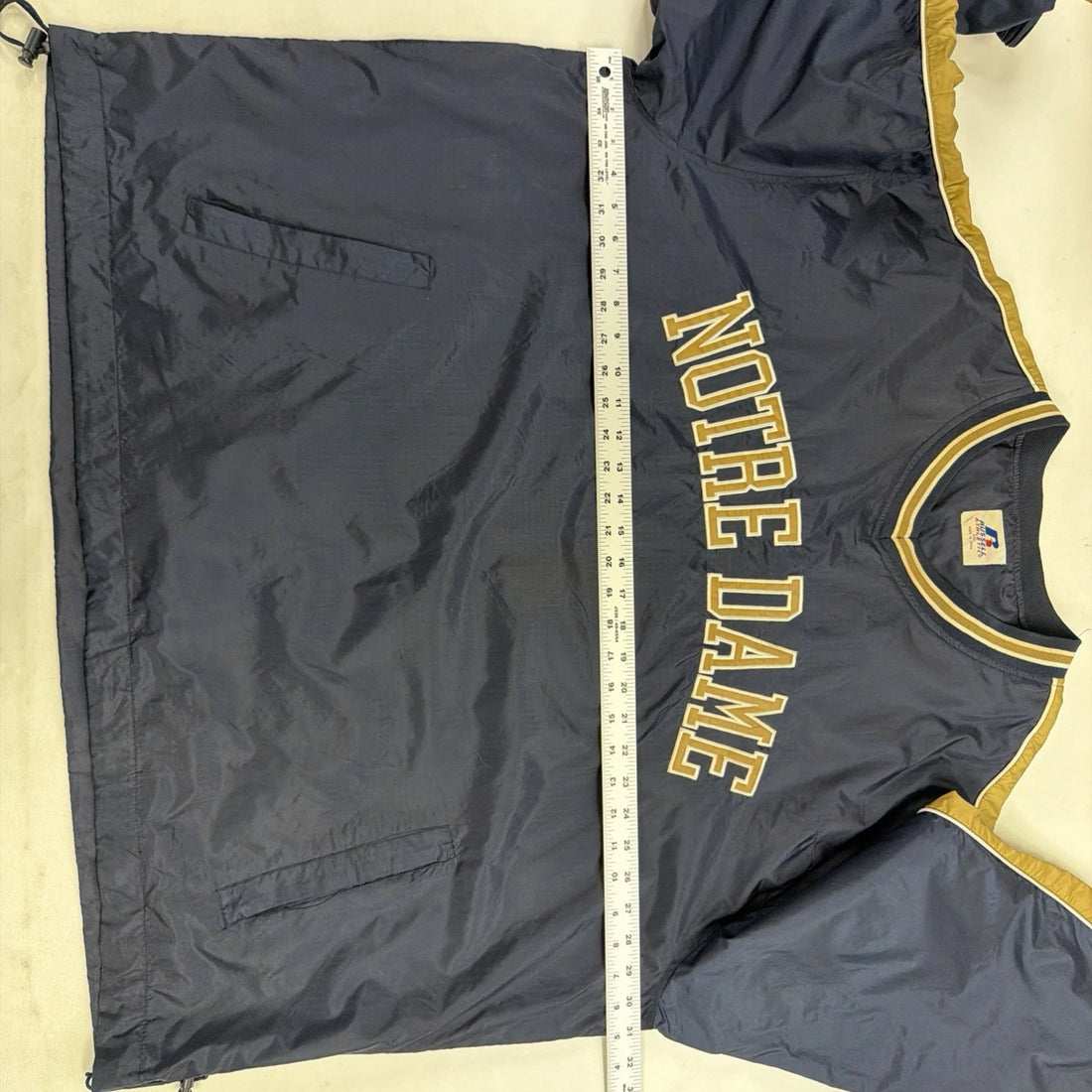 Notre Dame Fighting Irish Pullover Windbreaker Jacket Size 2XL NCAA