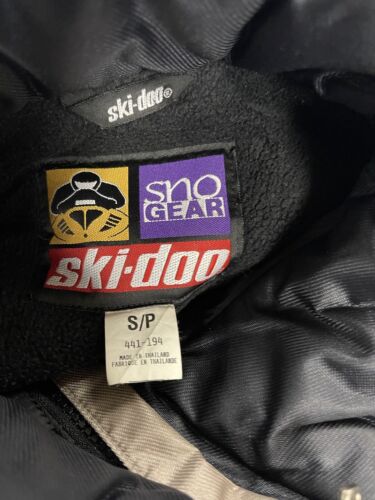Vintage Ski-Doo Snogear Snowmobile Racing Puffer Jacket Size Small Insulated