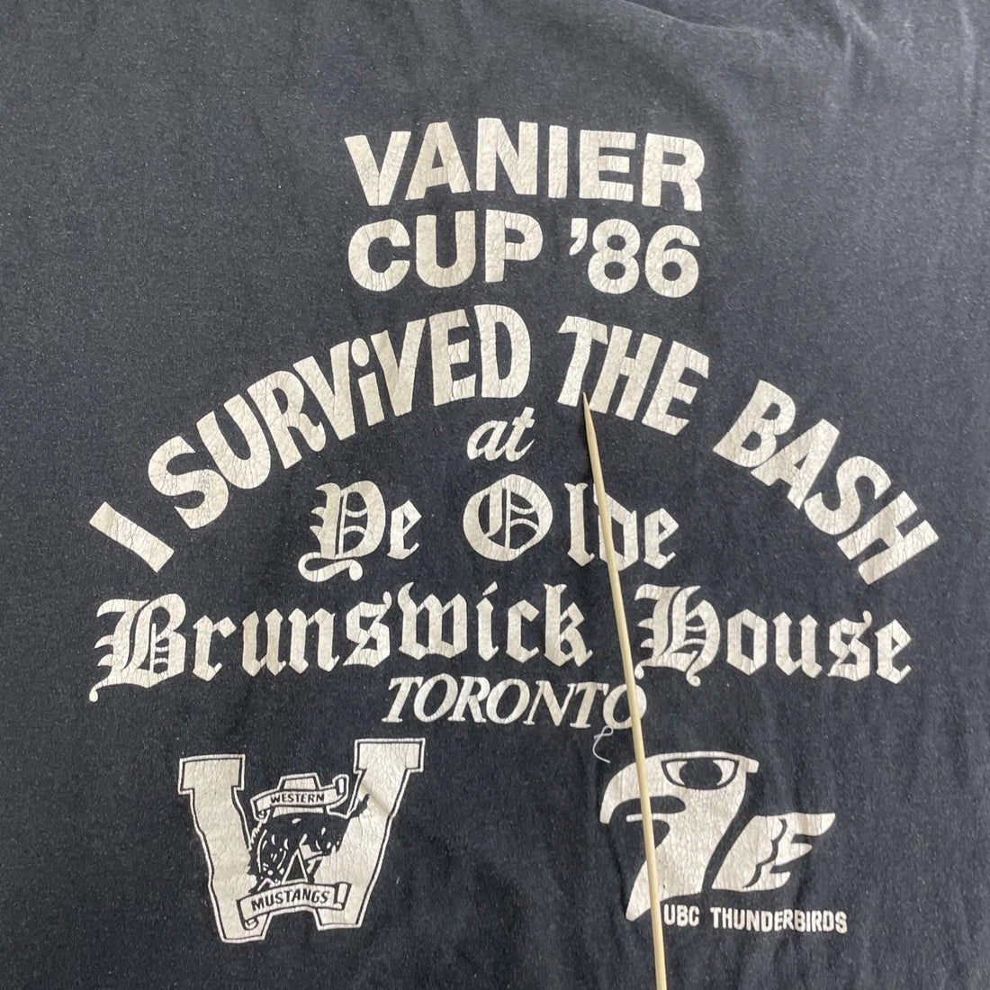 Vintage Vaner Cup 1986 Mustangs Thunderbirds T-Shirt Size Medium 80s