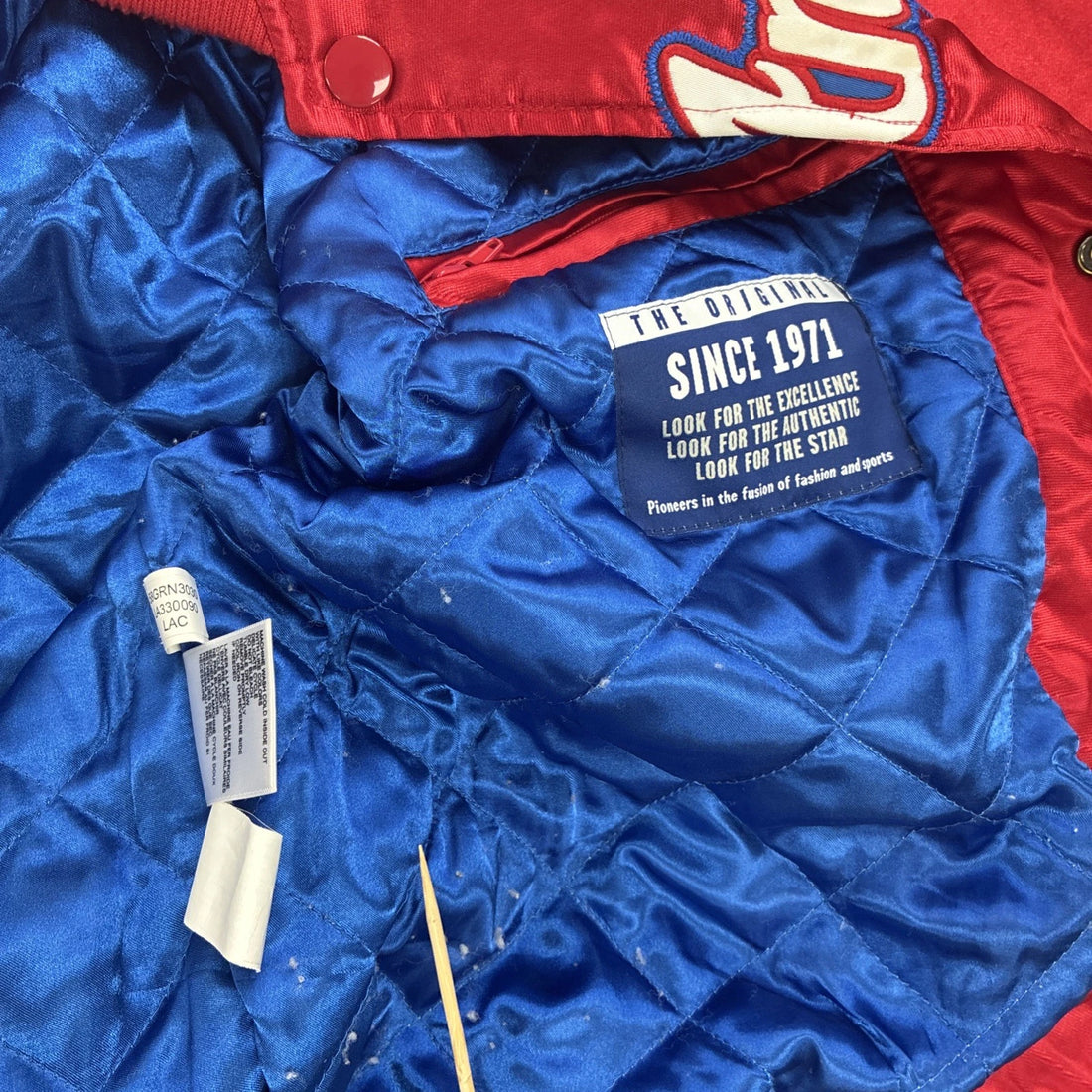 Los Angeles Clippers Starter Satin Bomber Jacket Size Large NBA