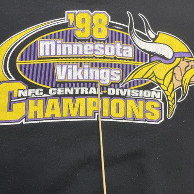 Vintage Minnesota Vikings Division Champions Sweatshirt Size Large 1998 90s NFL