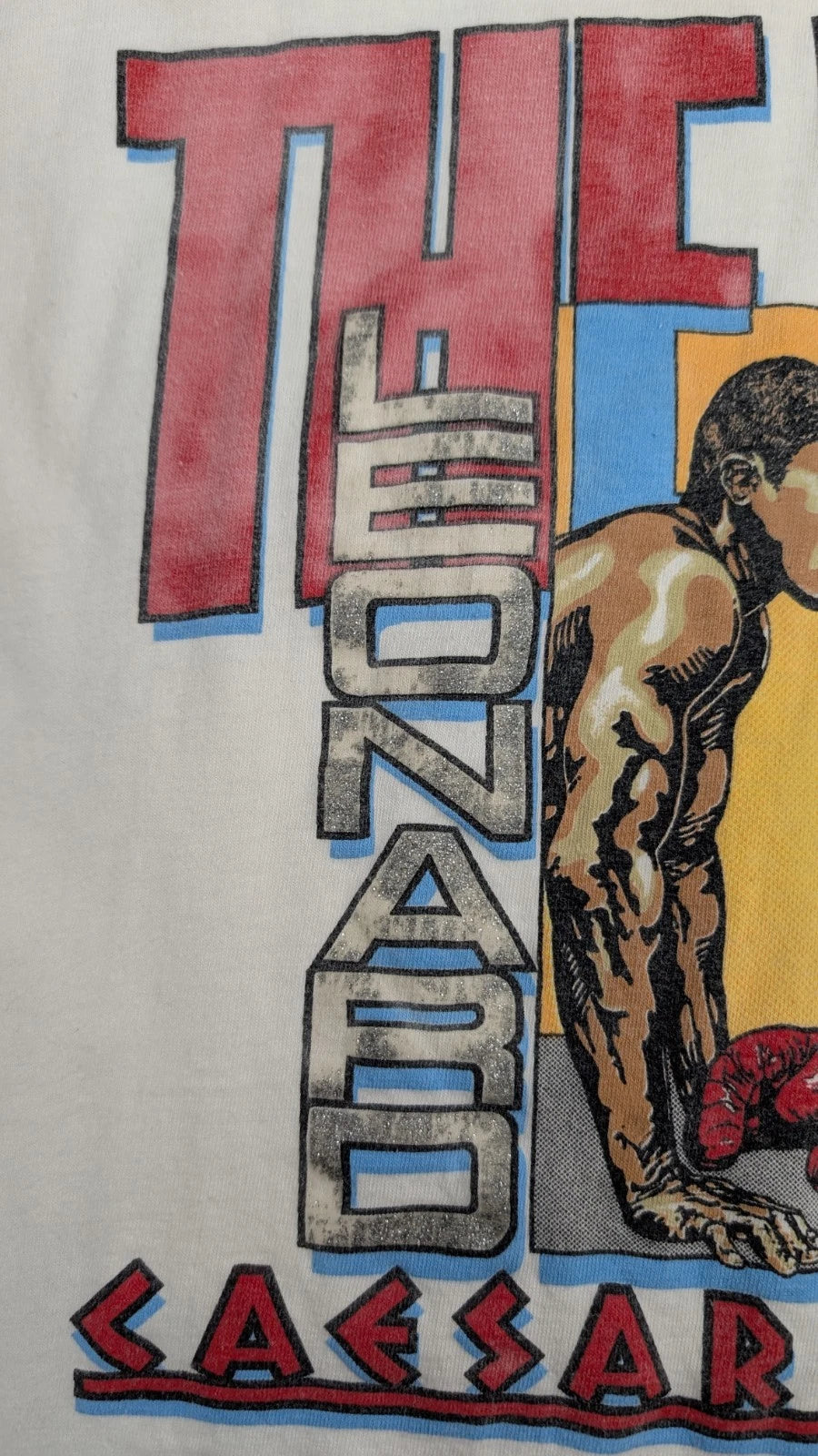 Vintage Sugar Ray Leonard Thomas Hearns II The War Boxing T-Shirt Size XL 80s