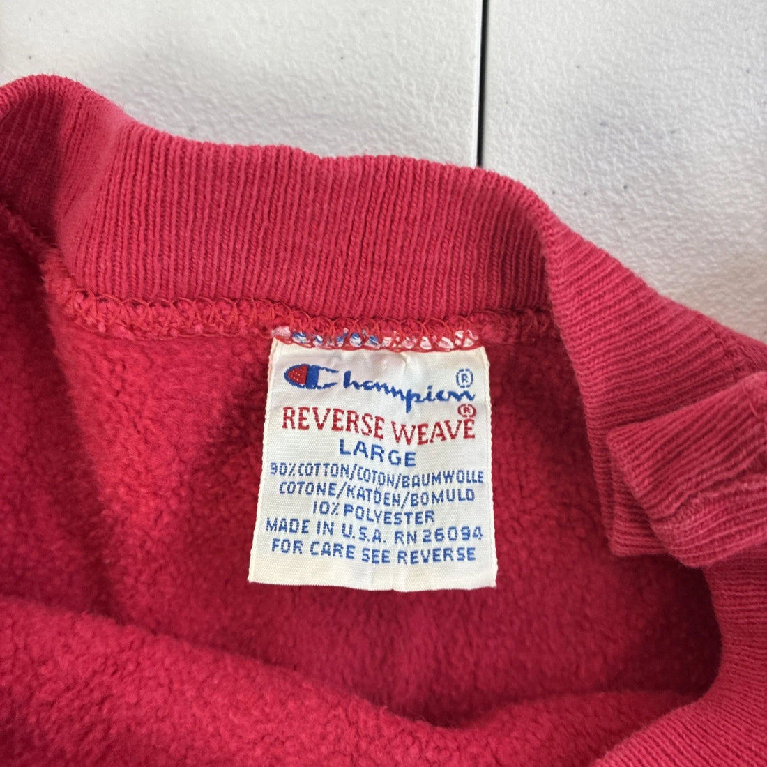 Vintage Champion Reverse Weave Crewneck Sweatshirt Size Large Pink 90s