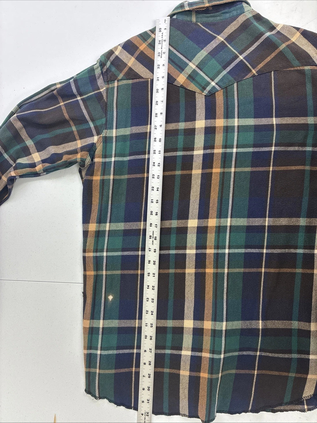Vintage Wrangler Western Pearl Snap Shirt Large Tall Plaid