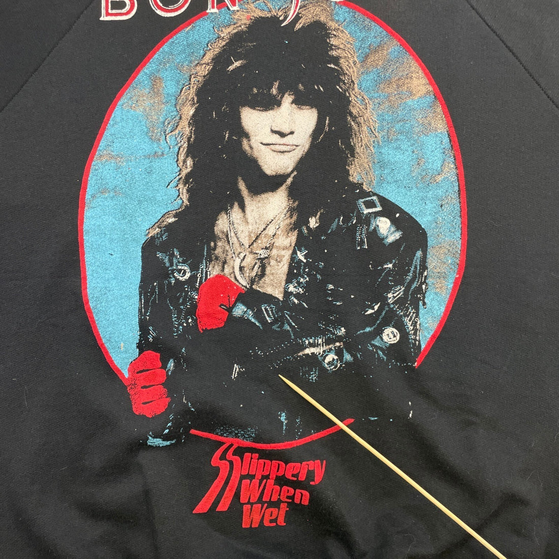 Vintage Bon Jovi Slippery When Wet Crewneck Sweatshirt Size Medium Band Music
