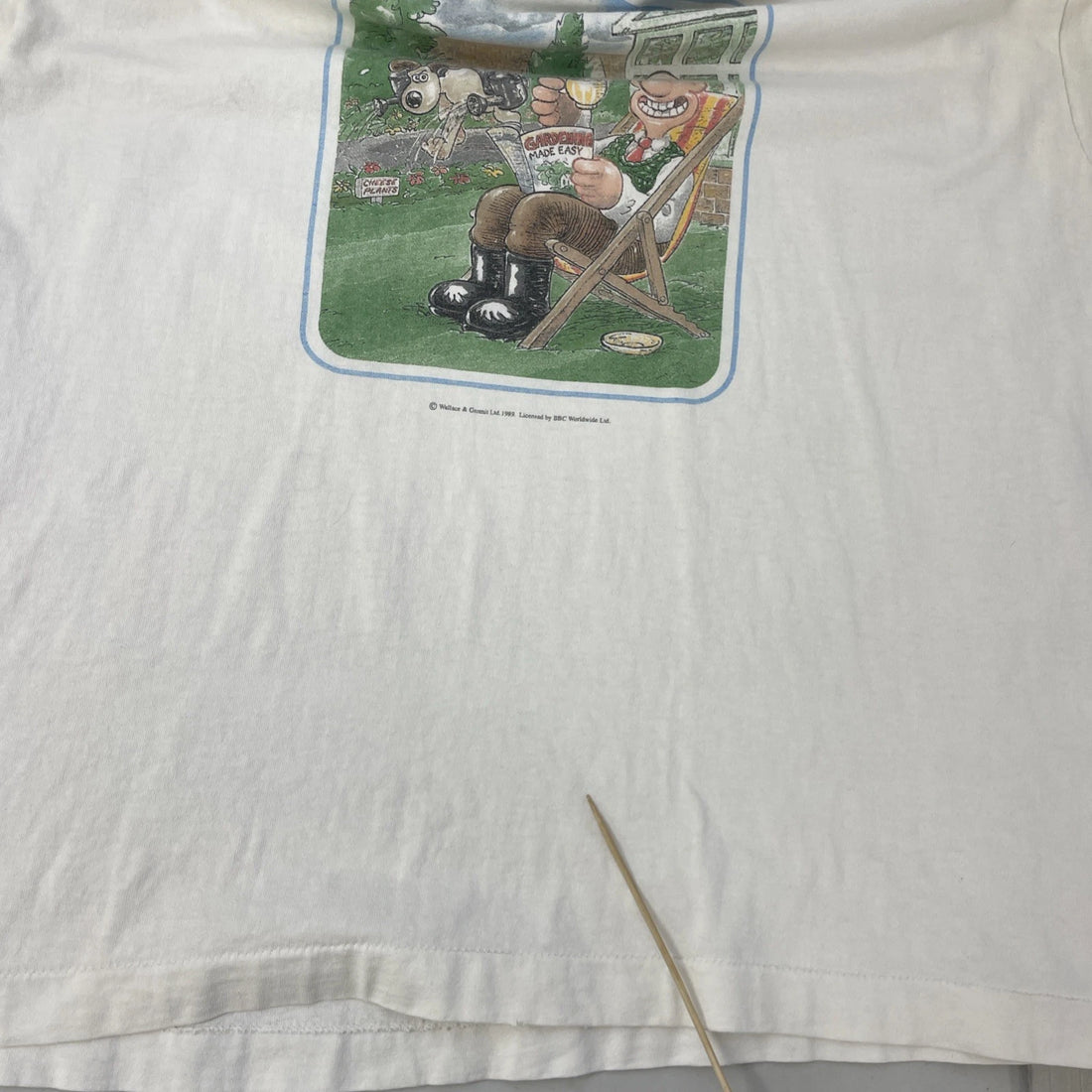 Vintage Wallace & Gromit T-Shirt Size XL Cartoon Promo 1989 80s