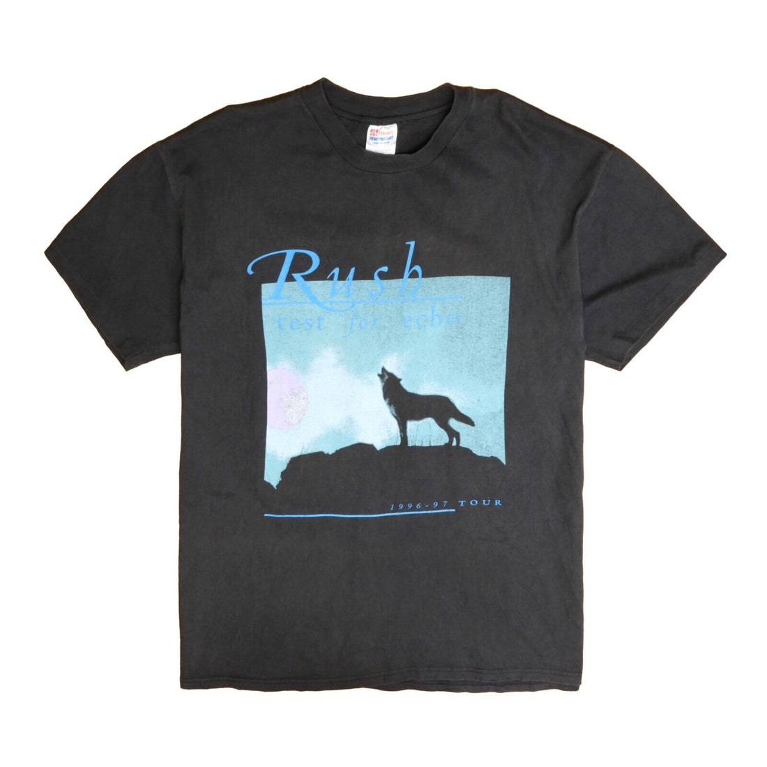 Vintage Rush Test For Echo Tour T-Shirt Size XL Black Band Tee 1997 90s