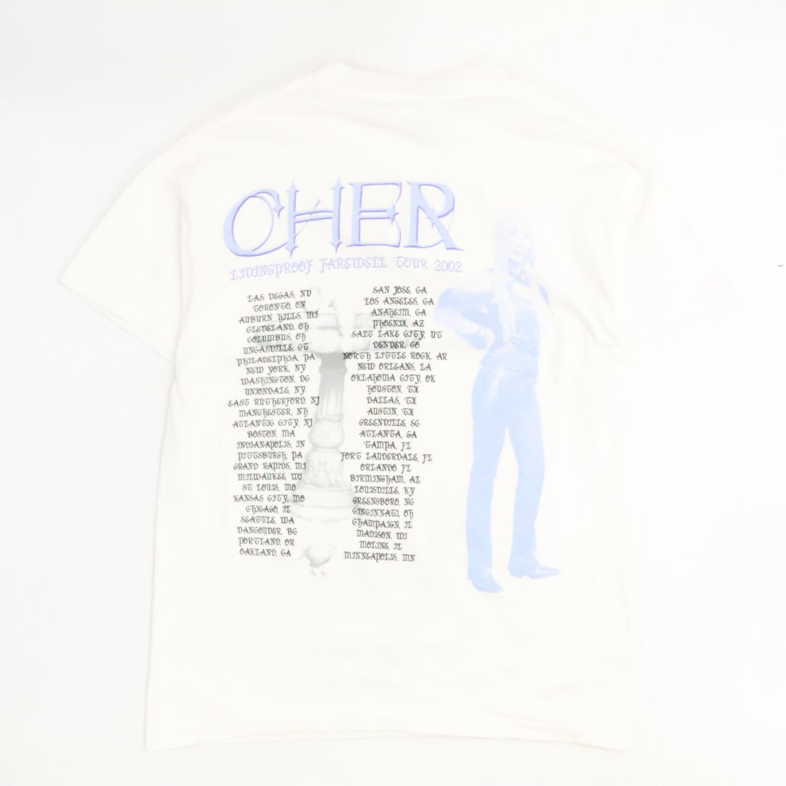 Vintage Cher Living Proof Farewell Tour 2002 T-Shirt Size Medium