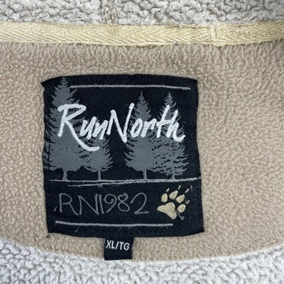 Wolf Fleece Jacket Size XL Nature All Over Print