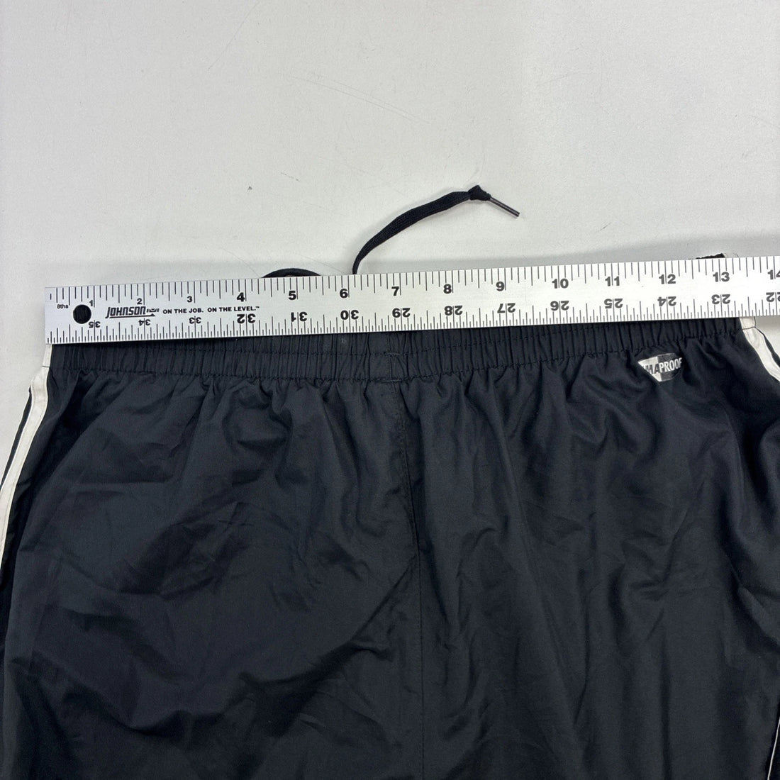 Adidas Nylon Track Pants Size Small Black Striped