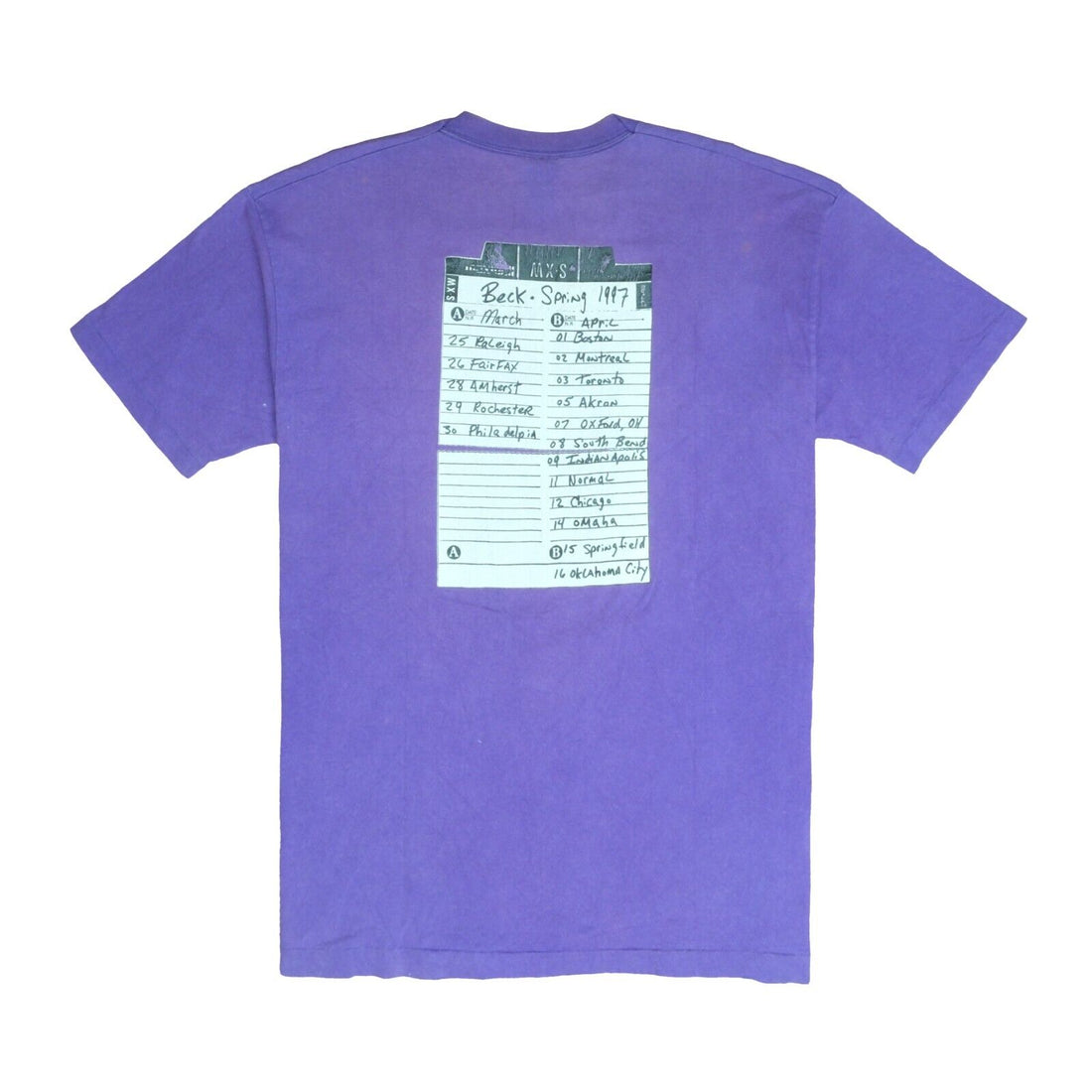 Vintage Beck Radio Transistor Spring Tour T-Shirt Size XL Band Tee 1997 90s