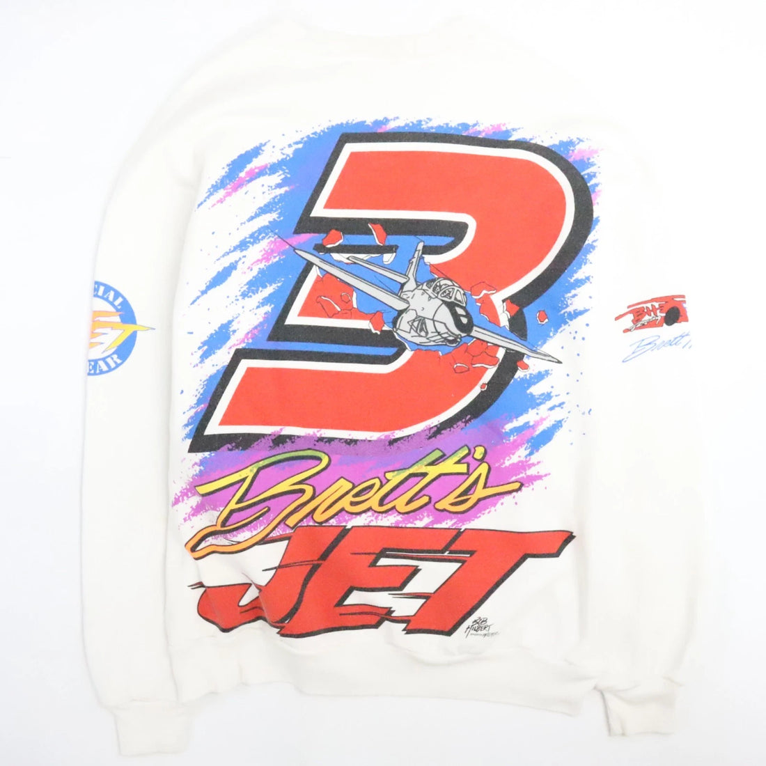 Vintage Brett Hearn Racing Crewneck Sweatshirt Size XL Double Sided 90s