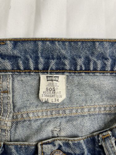 Vintage Levi Strauss & Co 505 Denim Jeans Pants Size 34 X 34 Blue