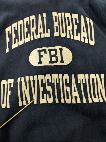 Vintage Federal Bureau Investigation FBI Champion Reverse Weave Sweatshirt Large