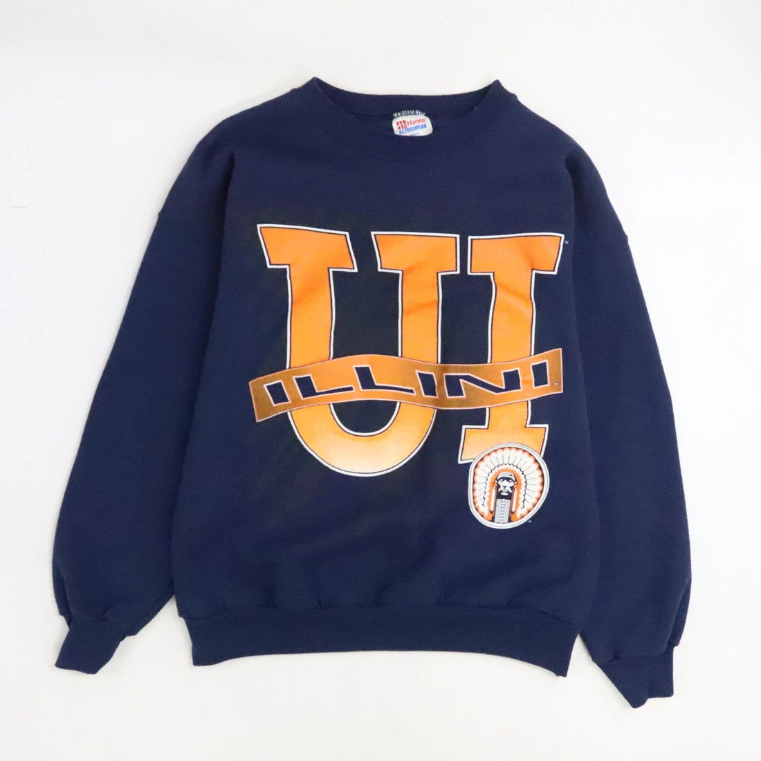 Vintage Illinois Fighting Illini Crewneck Sweatshirt Size Medium 90s NCAA