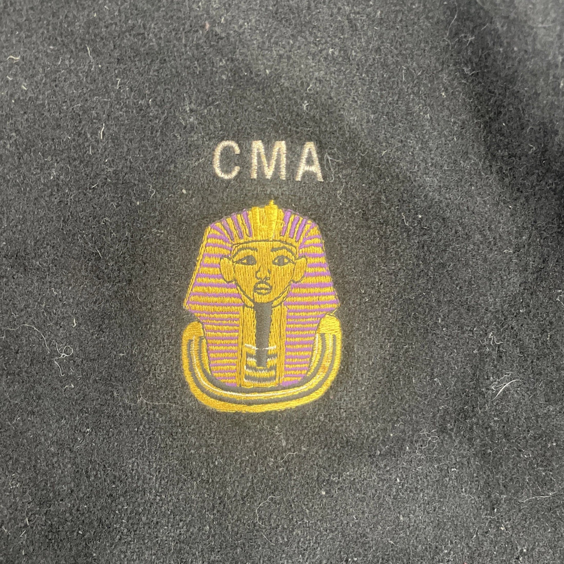 Vintage CMA Lost N Found Leather Wool Varsity Jacket Size XL