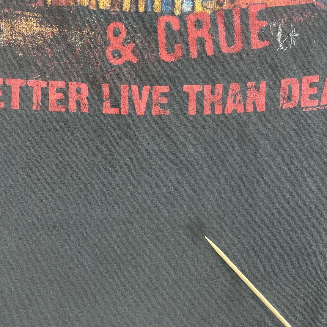 Vintage Motley Crue Better Live Than Dead T-Shirt Size XL 2005