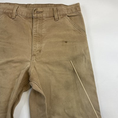 Vintage Carhartt Canvas Carpenter Work Pants Size 34 X 30 Brown