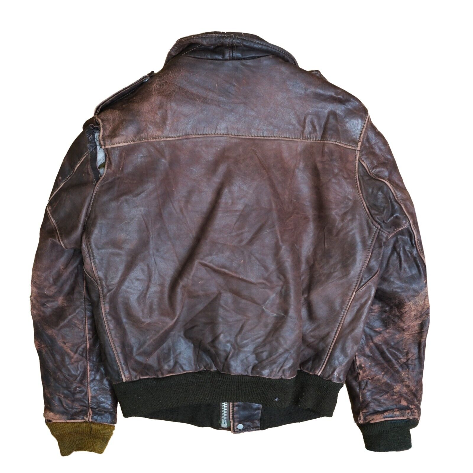 Vintage Schott Leather Bomber Jacket Size 40 Brown Made in Vintage Schott Leather Bomber Jacket Size 40 Brown Made in