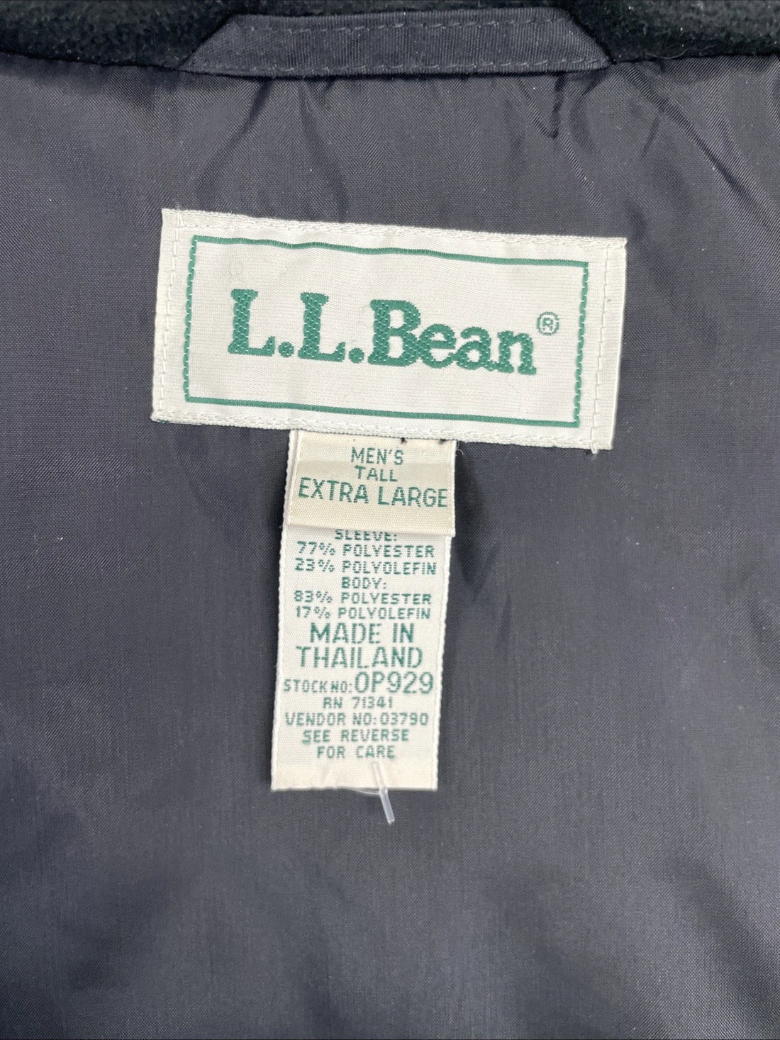 Vintage L.L. Bean Coat Jacket Size XL Tall Green
