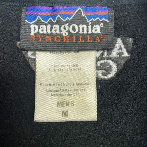 Patagonia Synchilla Fleece Vest Jacket Size Medium Black