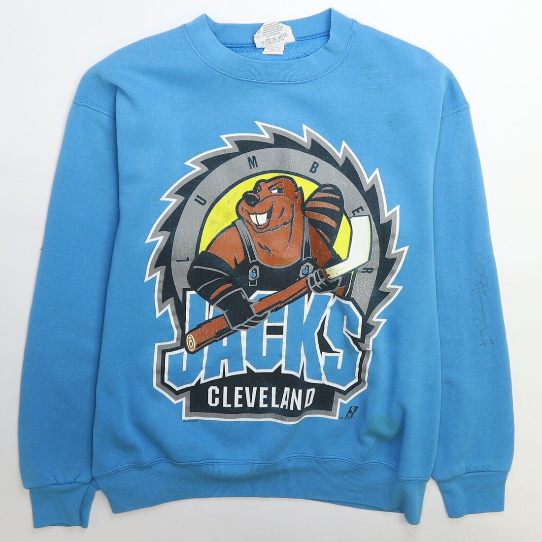 Vintage Cleveland Lumberjacks Hockey Crewneck Sweatshirt Size Medium IHL