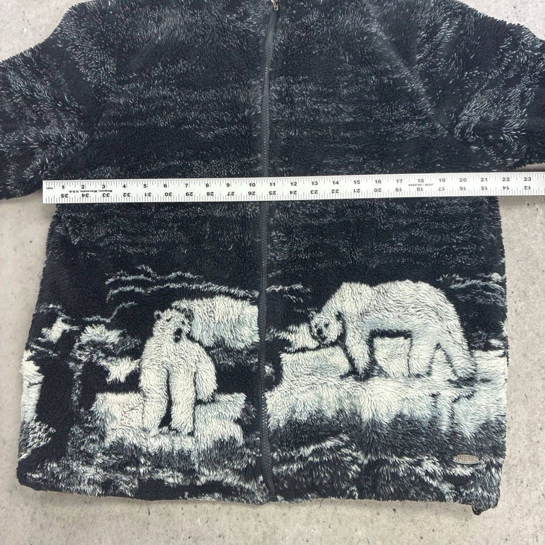 Vintage Polar Bear Fleece Jacket Size Large