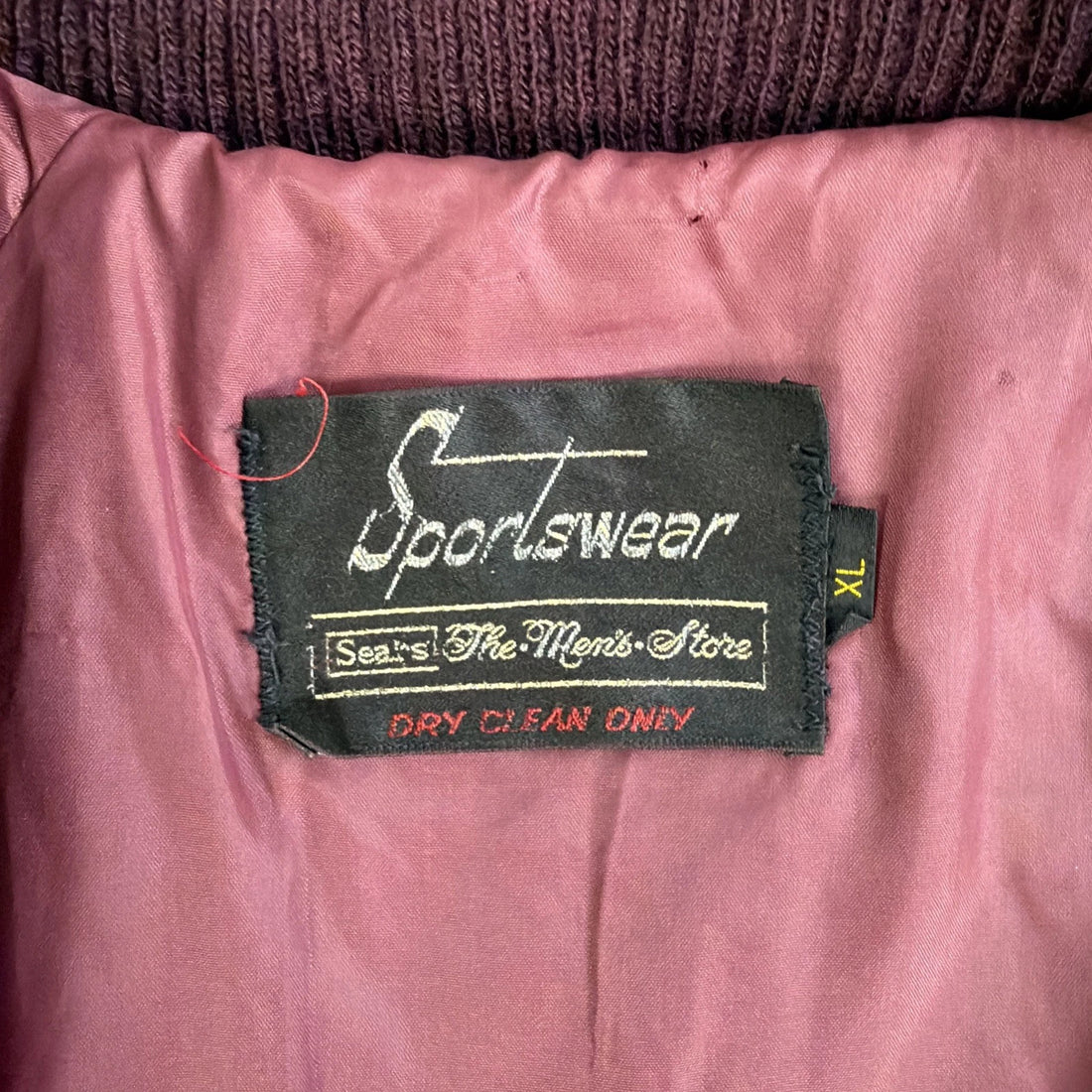 Vintage Steelers Steelmark Wool Varsity Jacket Size XL Burgundy