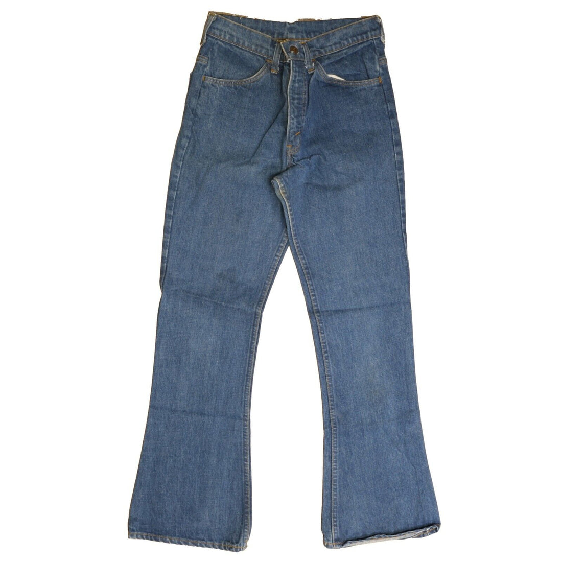 Vintage Levi Strauss Bell Bottom Denim Jeans Pants 29 X 32 Orange Tab 646 0217