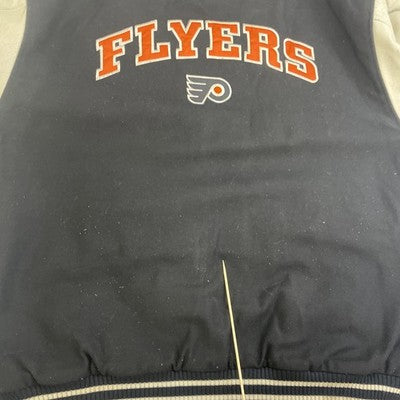 Vintage Philadelphia Flyers Logo Athletic Wool Varsity Jacket Size Large NHL