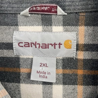 Carhartt Button Up Shirt Size 2XL Gray Plaid