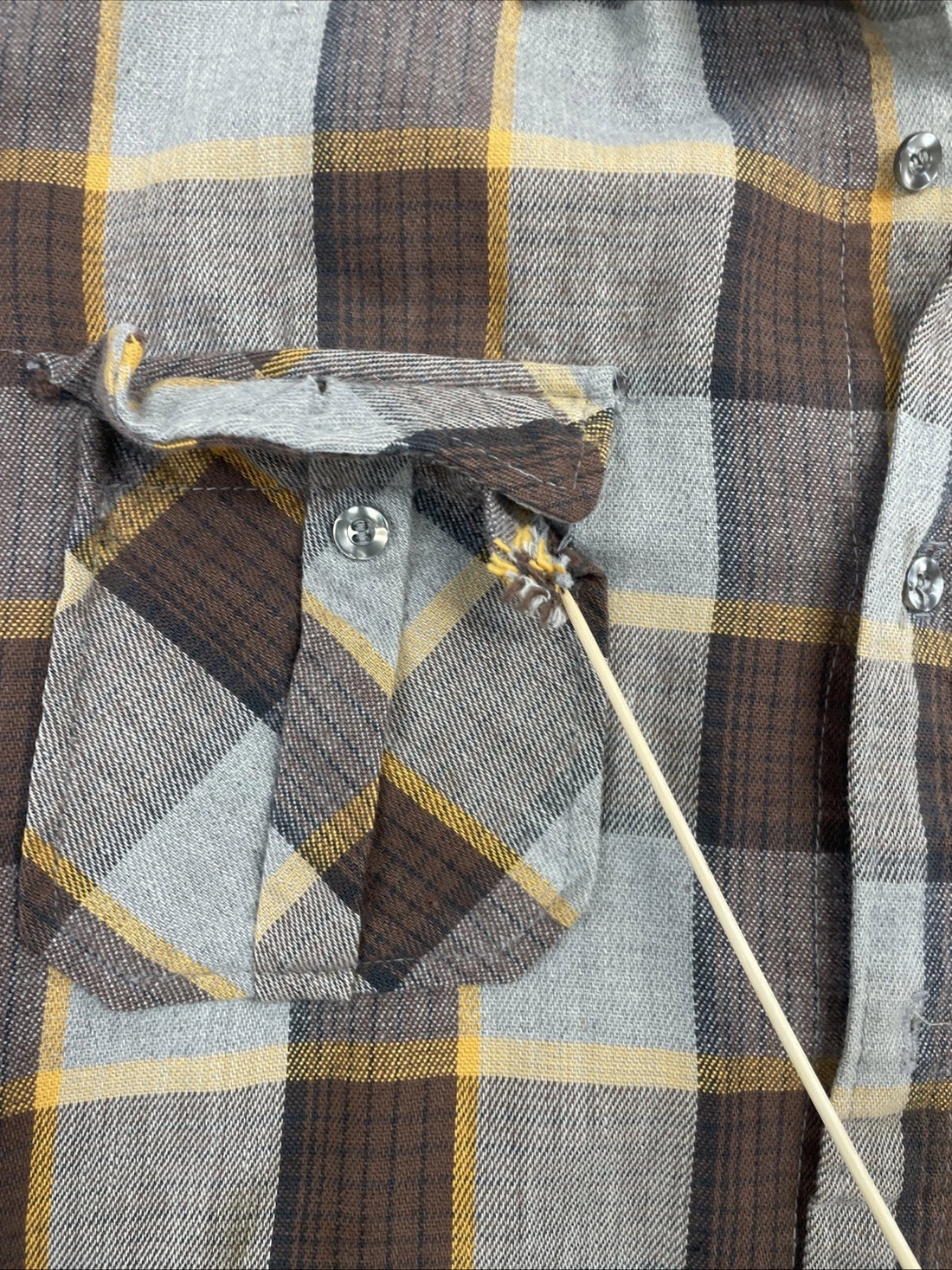 Vintage Eddie Bauer Button Up Shirt Size Large Brown Plaid