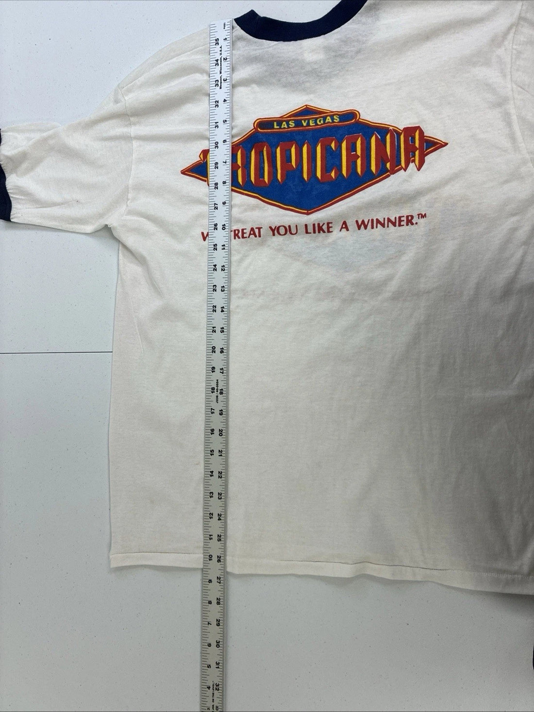 Vintage Tropicana Las Vegas Ringer T-Shirt Size Large 80s