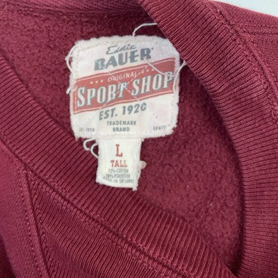 Eddie Bauer Crewneck Sweatshirt Size Large Tall Red