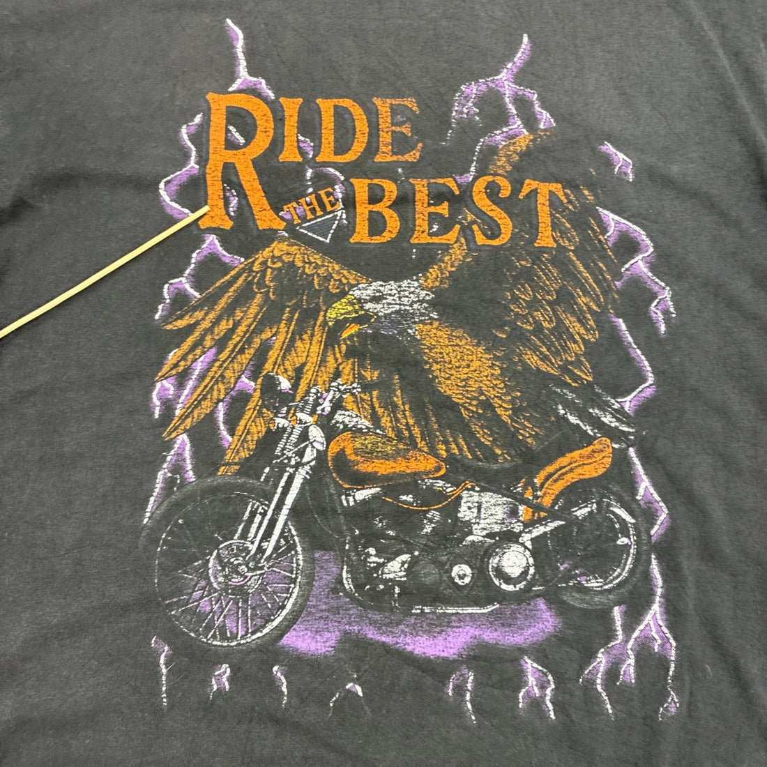Vintage Ride The Best Eagle Lightning Thunder T-Shirt Size XL