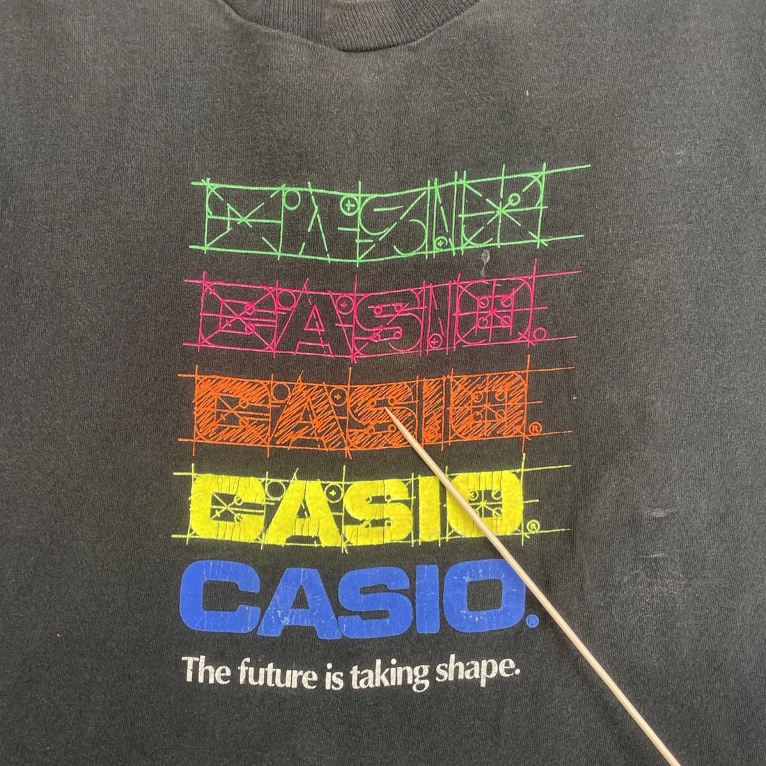 Vintage Casio Watch Future Is Taking Shape T-Shirt Size XL Promo 90s