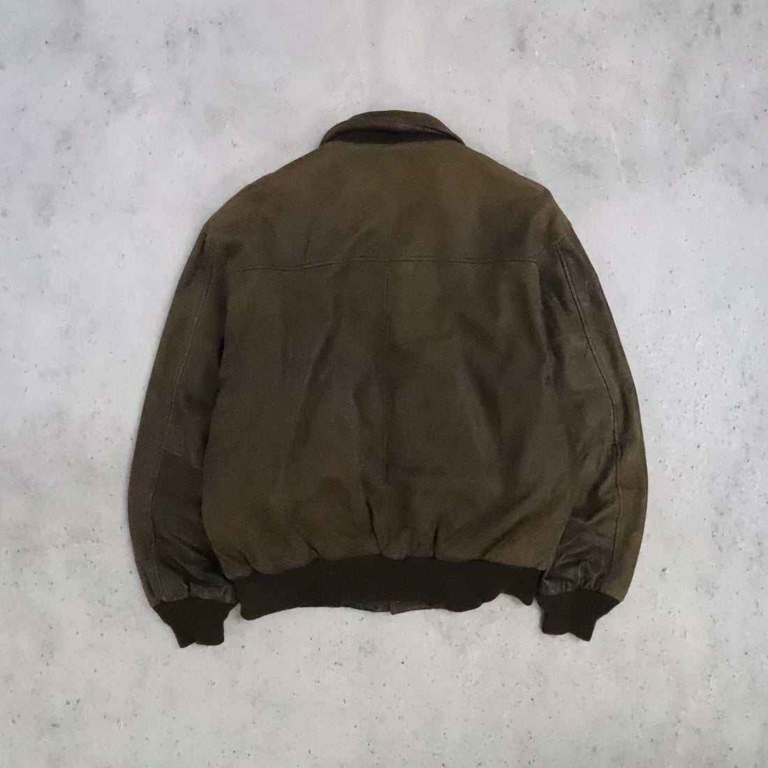 Vintage Hunt Club Leather Bomber Jacket Size 44