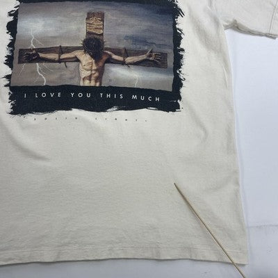 Vintage Jesus Christ I Love You This Much T-Shirt Size Medium