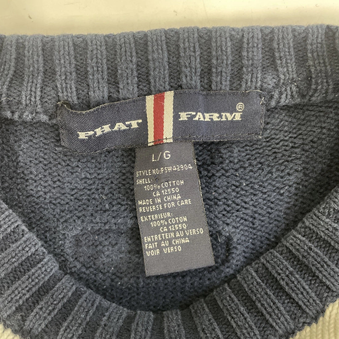 Vintage Phat Farm Argyle Crewneck Sweater Size XL Y2K