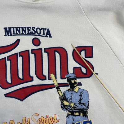 Vintage Minnesota Twins World Series Champs Crewneck Sweatshirt XL 1987 80s MLB