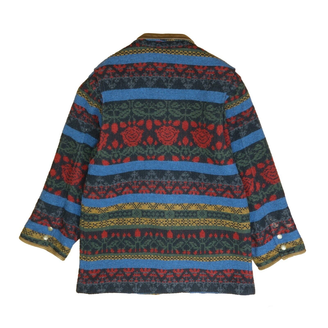 Vintage Woolrich Wool Coat Jacket Size Large Floral Aztec 90s