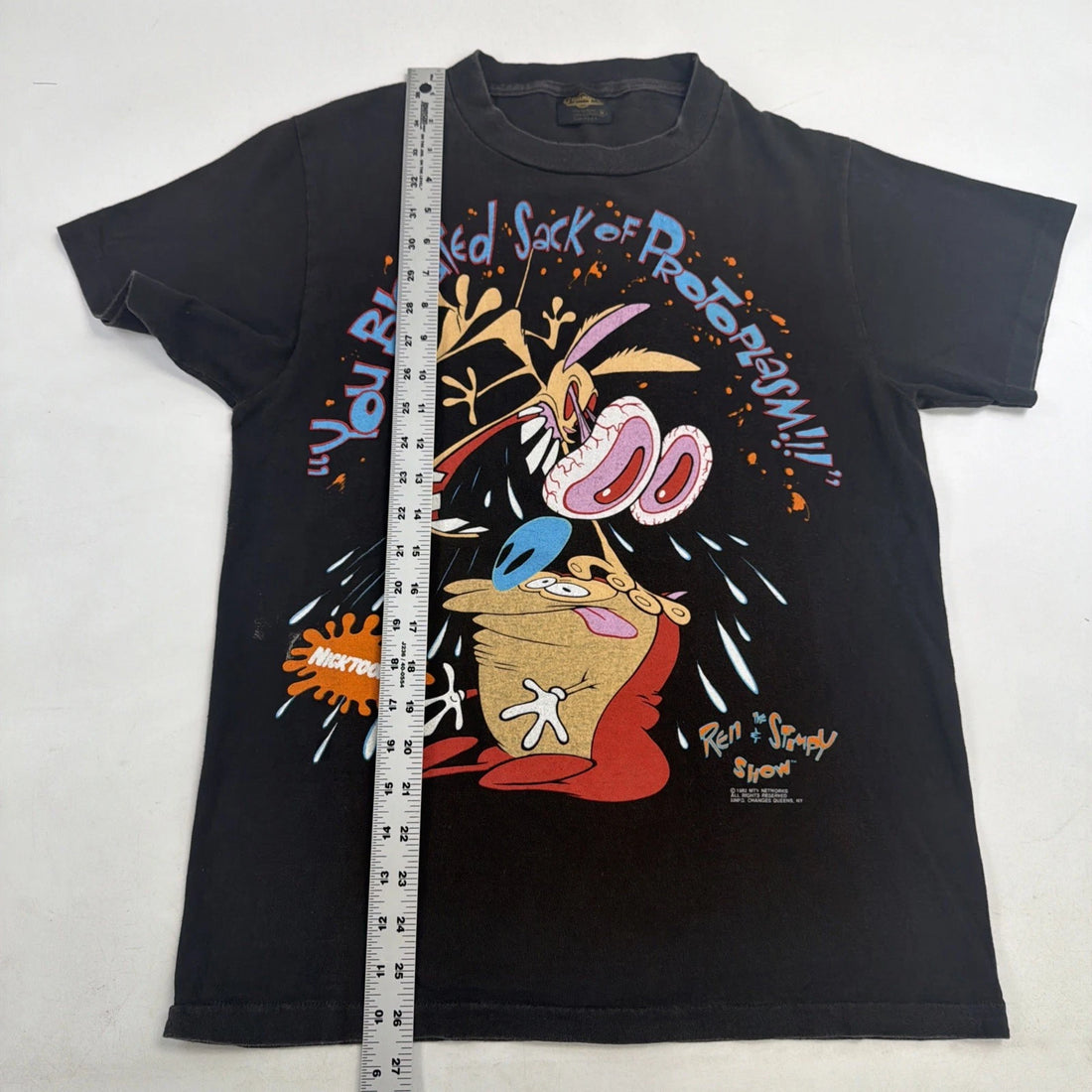 Vintage Ren & Stimpy Nicktoons Nickelodeon T-Shirt Size Medium Cartoon 90s