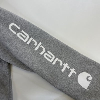Carhartt Sweatshirt Hoodie Size Large Gray Sleeve Spell Out